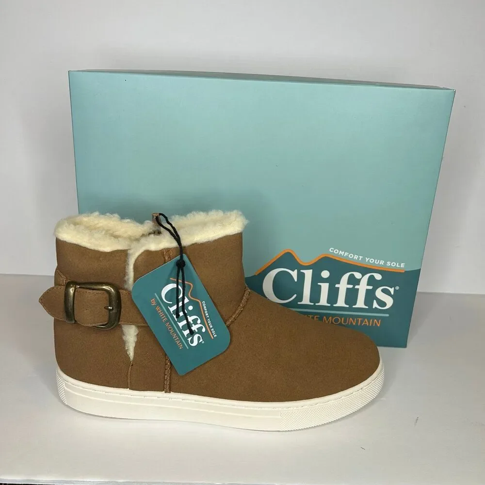 New Cliffs White mountain tan faux suede boots 7 beamish tan